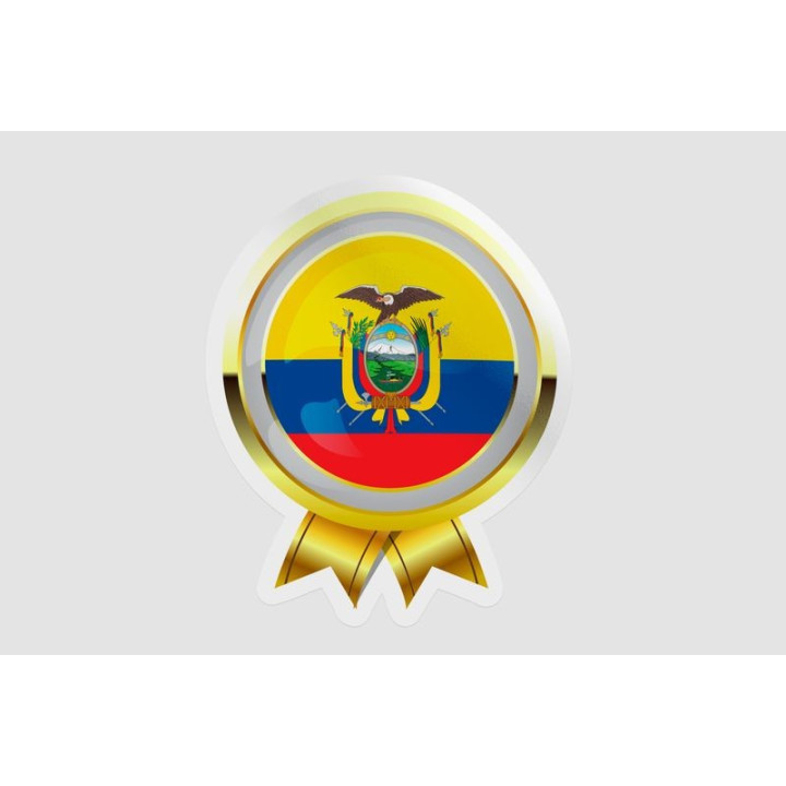 Ecuador Flag Badge Style 3 - DecalsHouse