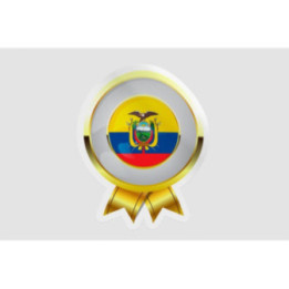 Ecuador Flag Badge Style 5 - DecalsHouse