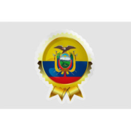 Ecuador Flag Badge Style 6 - DecalsHouse