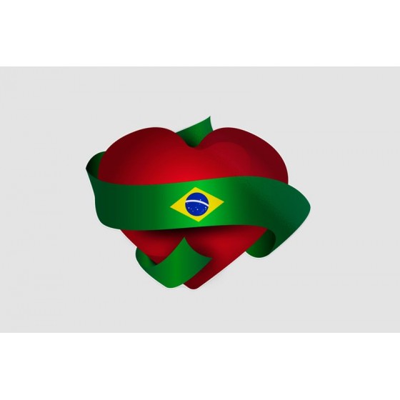 Brazil Flag Around Heart...