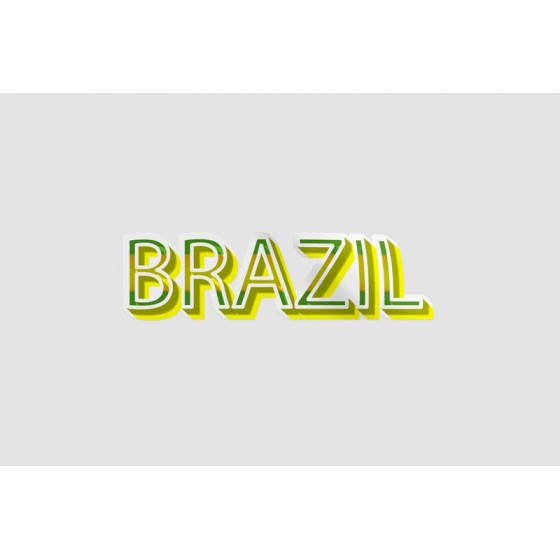 Brazil Flag Color Text...