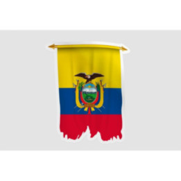 Ecuador Flag Pennant Style 3 - DecalsHouse