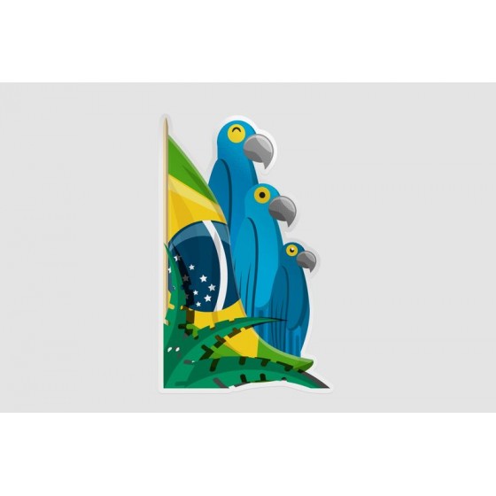 Brazil Flag Dh Style 6 Sticker