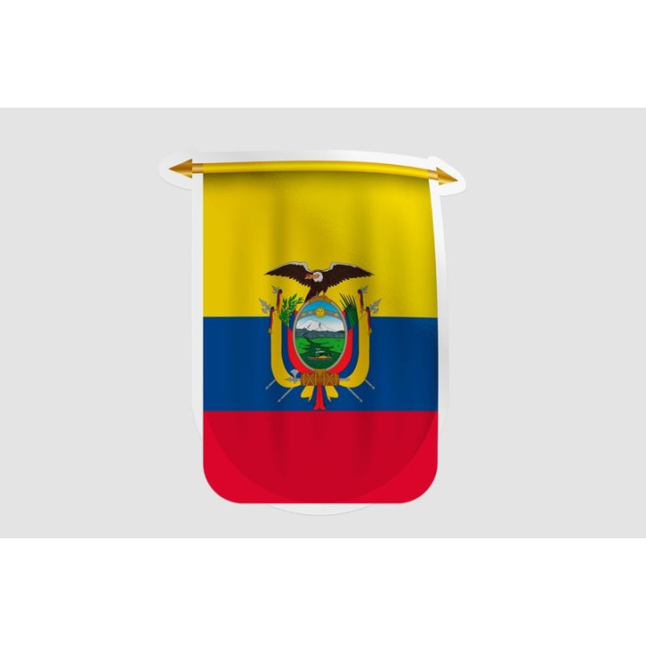 Ecuador Flag Pennant Style 5 - DecalsHouse