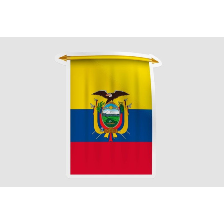 Ecuador Flag Pennant Style 6 - DecalsHouse