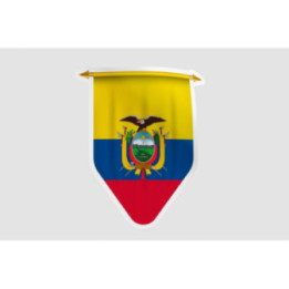 Ecuador Flag Pennant Style 7 - DecalsHouse
