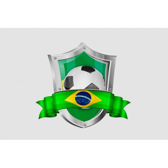 Brazil Flag Football Sticker