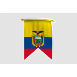 Ecuador Flag Pennant Style 8 - DecalsHouse