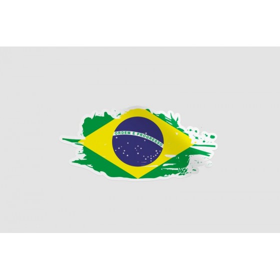 Brazil Flag Style 16 Sticker