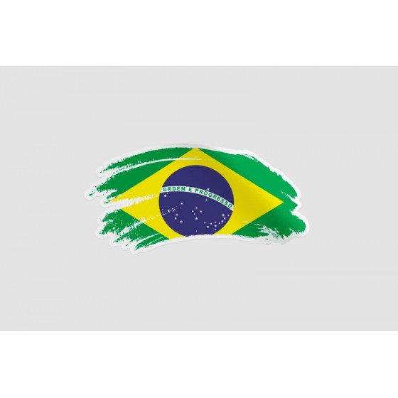Brazil Flag Style 17 Sticker