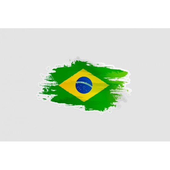 Brazil Flag Style 18 Sticker