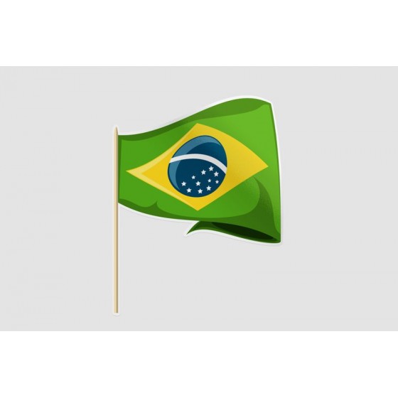 Brazil Flag Style 20 Sticker