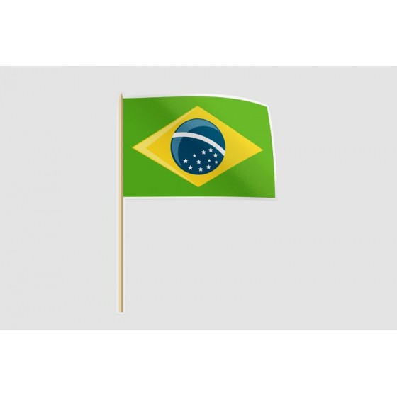Brazil Flag Style 21 Sticker