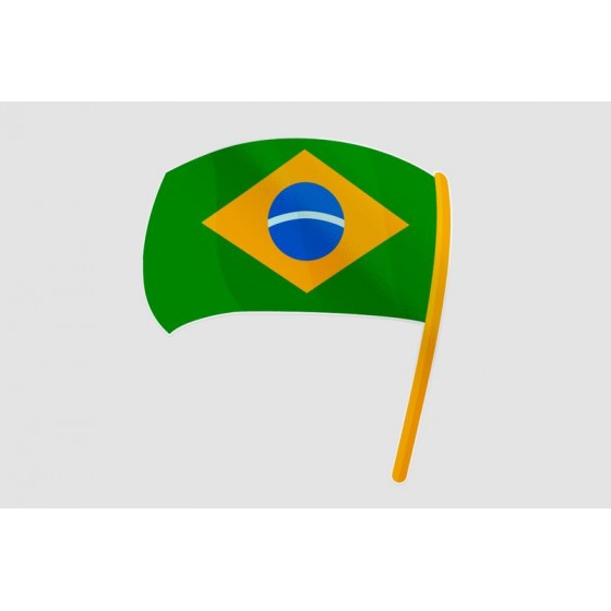 Brazil Flag Style 22 Sticker