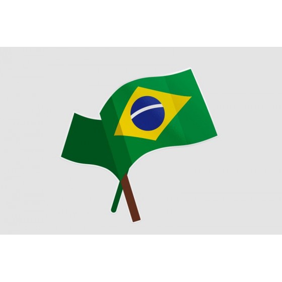 Brazil Flag Style 24 Sticker
