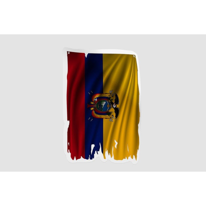 Ecuador Flag Style 8 - DecalsHouse