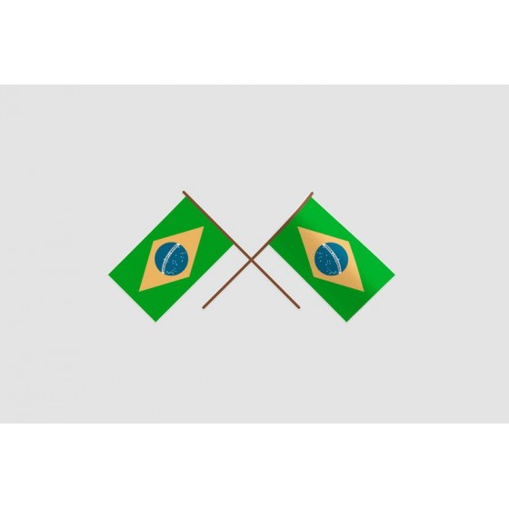 Brazil Flag Style 25 Sticker