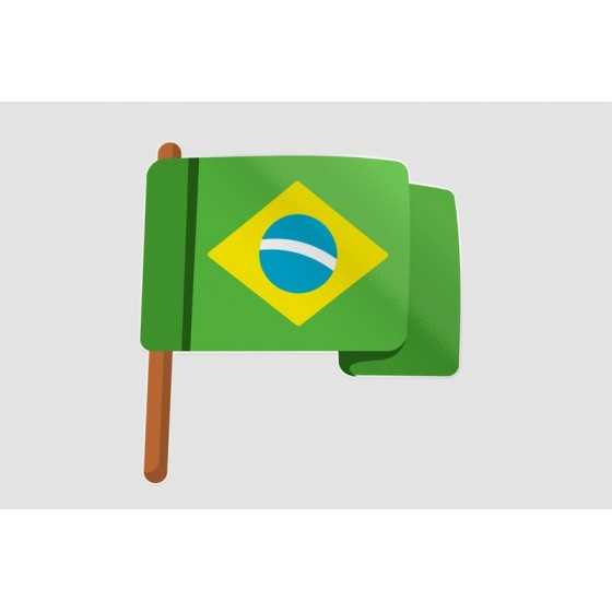 Brazil Flag Style 26 Sticker