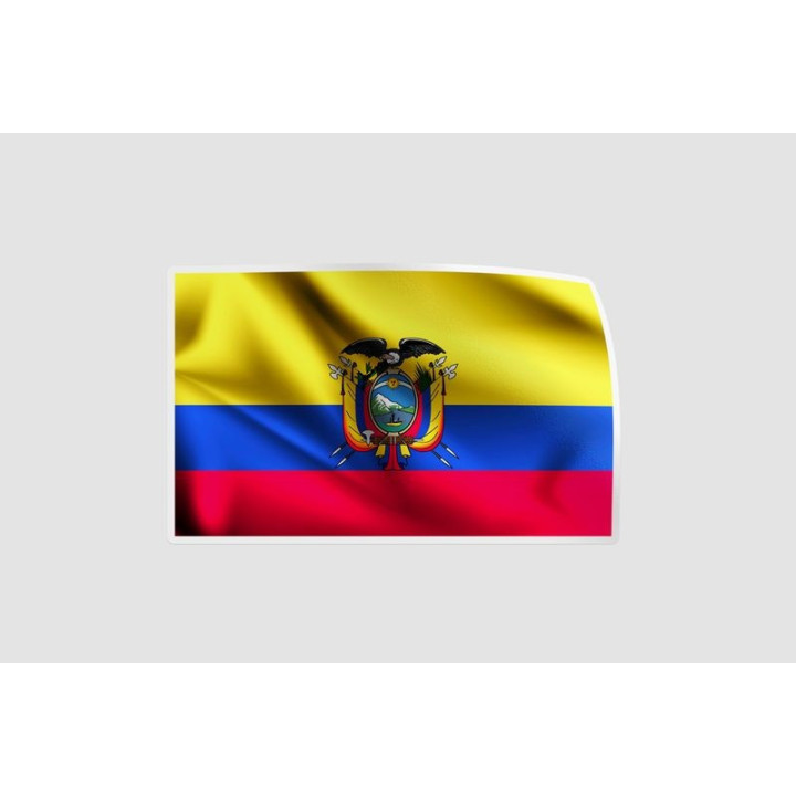 Ecuador Flag Waving - DecalsHouse
