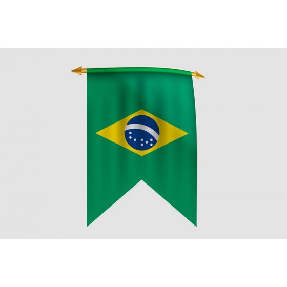 Brazil Flag Style 29 Sticker
