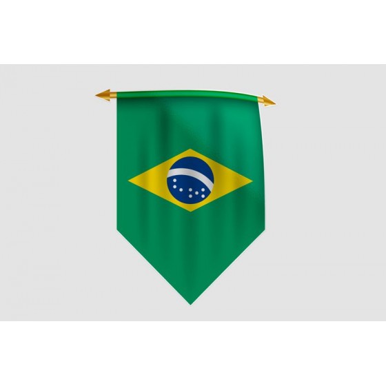 Brazil Flag Style 30 Sticker