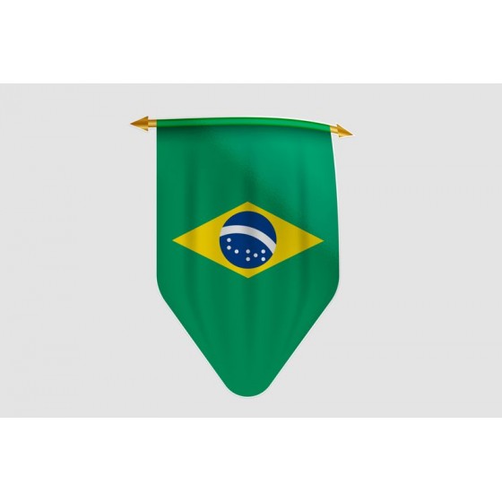 Brazil Flag Style 32 Sticker