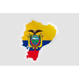Ecuador Map Flag Style 5 - DecalsHouse