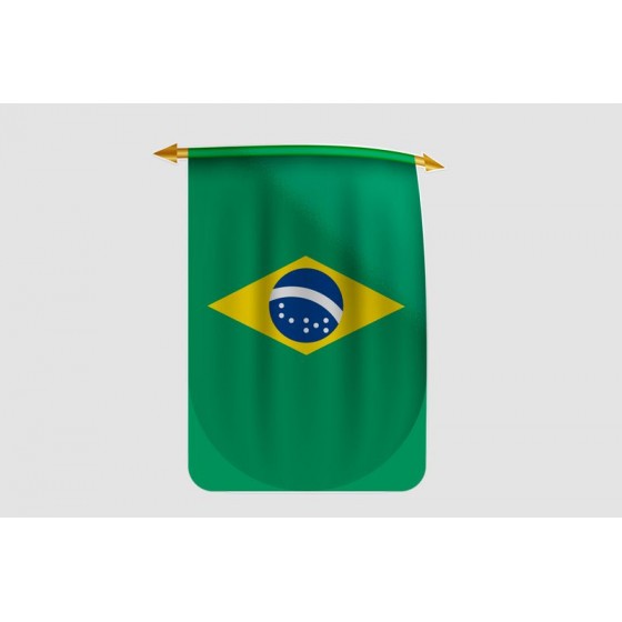 Brazil Flag Style 34 Sticker