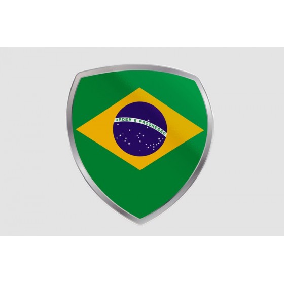Brazil Flag Style 340 Sticker