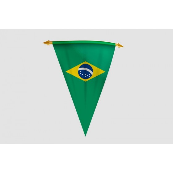 Brazil Flag Style 35 Sticker