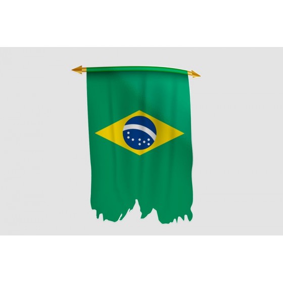 Brazil Flag Style 36 Sticker