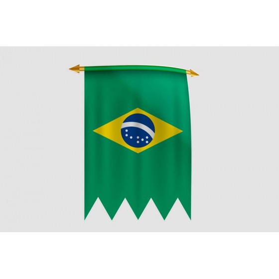 Brazil Flag Style 37 Sticker