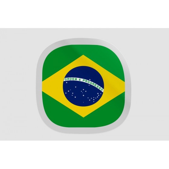 Brazil Flag Style 38 Sticker