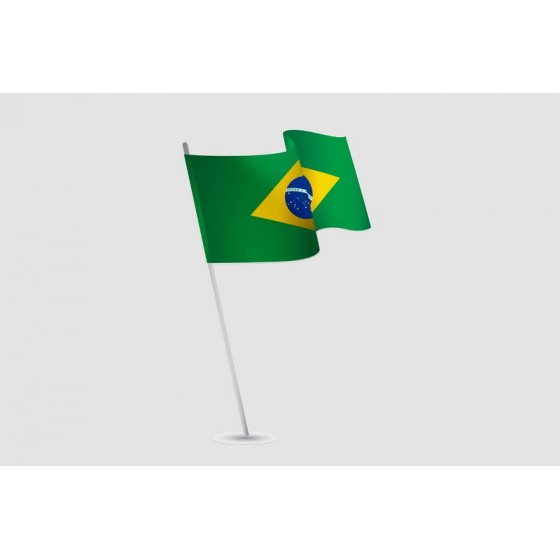 Brazil Flag Style 39 Sticker