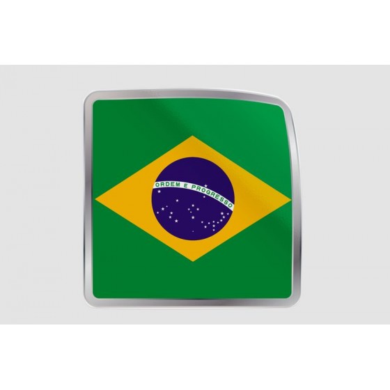 Brazil Flag Style 40 Sticker