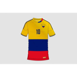 Ecuador Soccer Jersey Style 2 - DecalsHouse