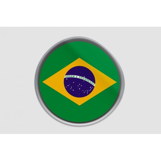 Brazil Flag Style 41 Sticker