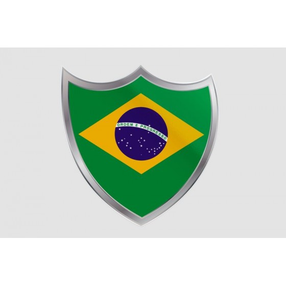 Brazil Flag Style 42 Sticker