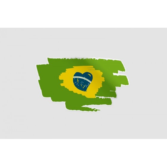 Brazil Flag Style 7 Sticker