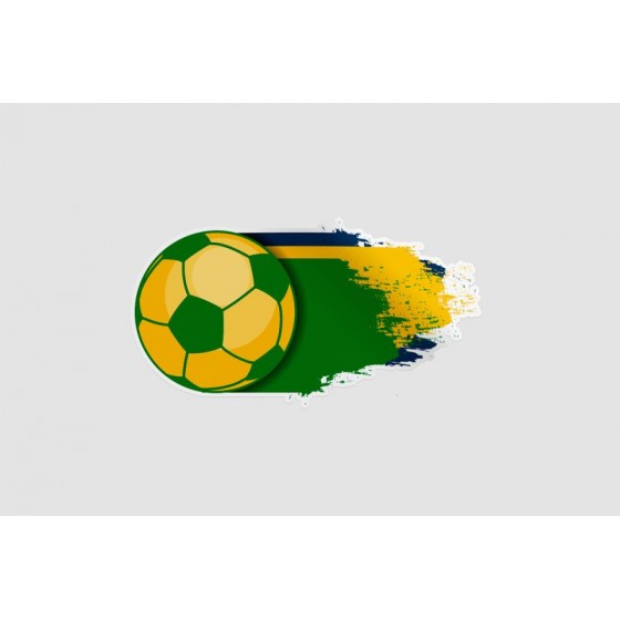 Brazil Football Ball Sticker