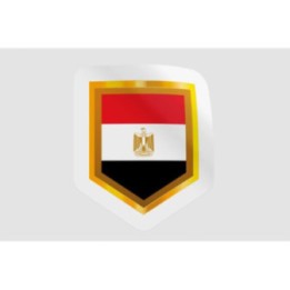 Egypt Flag Badge Style 12 - DecalsHouse