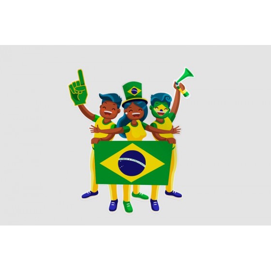 Brazil Football Fans Sticker