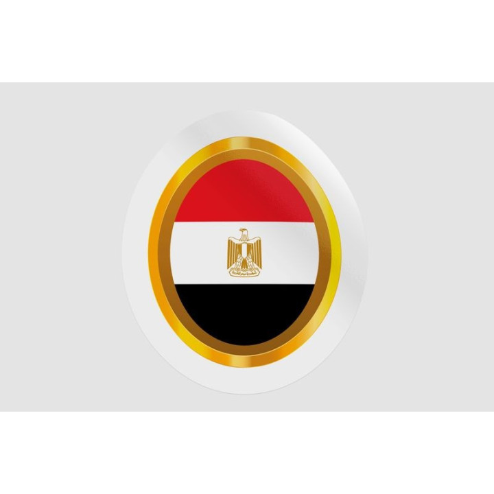 Egypt Flag Badge Style 14 - DecalsHouse