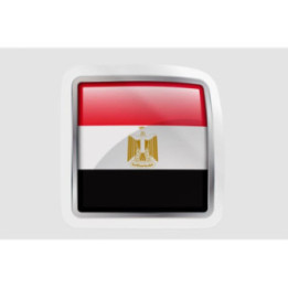 Egypt Flag Bevel Style 3 - DecalsHouse