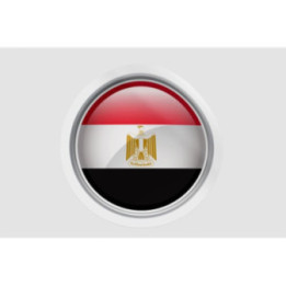 Egypt Flag Bevel Style 4 - DecalsHouse