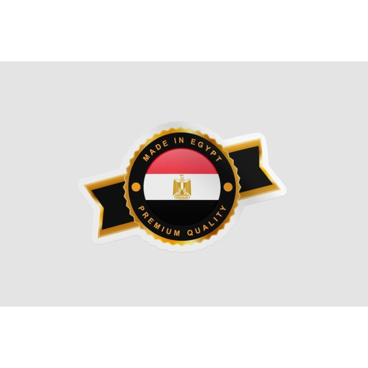Egypt Flag Emblem Badge Style 5 - DecalsHouse