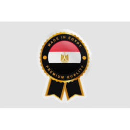 Egypt Flag Emblem Badge Style 6 - DecalsHouse
