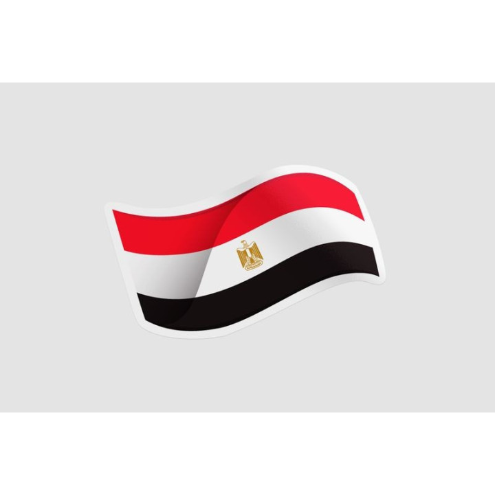 Egypt Flag Flat Style 7 - DecalsHouse