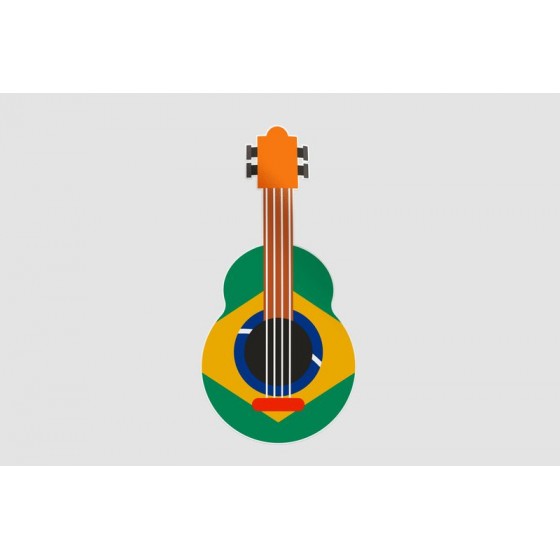 Brazil Guitar Sticker