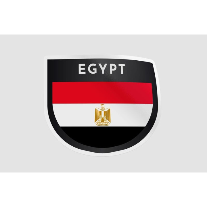 Egypt Flag Label Style 3 - DecalsHouse